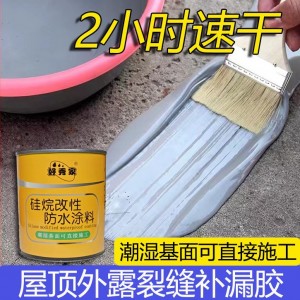 屋顶防水补漏材料平房裂缝聚氨酯外墙房顶沥青堵漏王防水涂料胶水